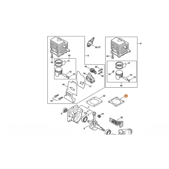 STIHL  Uszczelka cylindra 4137 029 2300